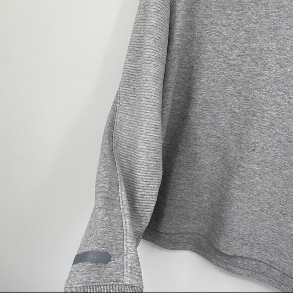 Under Armour Women's Mock Turtleneck Pullover Ribbed Logo Heathered Sweater Top - Picture 6 of 15